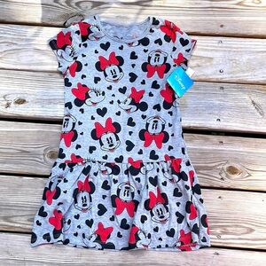 NWT- Disney Minnie Mouse Grey Dress with Hearts